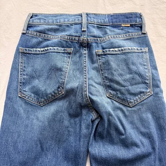 Mother Denim High-Waisted Straight-Leg Jeans sz 27 The Rambler Sneak - Picture 12 of 12